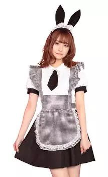 Tokimeki Graffiti Cosplay Halloween Rabbit Maid Black Fancy Dress Costume [Clear Stone] Women s
