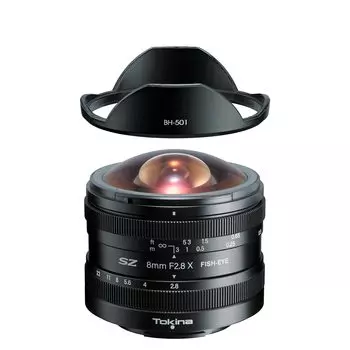 Tokina Fisheye Lens Tokina SZ 8mm X Fujifilm X Mount Manual Focus Diagonal Fisheye Stepless Aperture Adjustment 640487 Black F2.8 FISH-EYE 180°