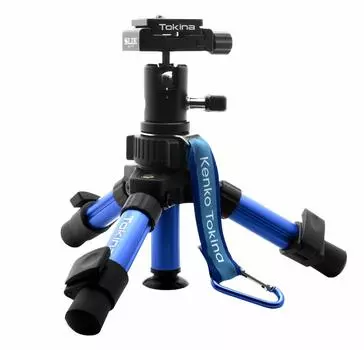 Tokina Mini Tripod Mini Tripod Standard Compatible with Strap 015322 Blue TA-006 Arca-Swiss