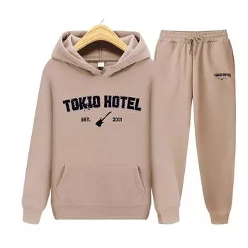 Tokio Hotel Rock женская толстовка с капюшоном осенняя мужская толстовка + брюки комплекты женский костюм толстовка комплект из двух предметов толстовка с капюшоном S