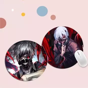 Токио вурдалак аниме маленький круглый офисный студенческий игровой утолщенный блокнот для письма нескользящая подушка коврик для мыши настольный коврик домашний декор 20x20cm