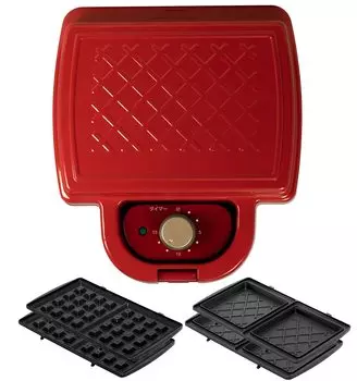 Tokyo Deco Hot Sand Burns на 2 типах пластин с толстым слоем жарки, прибор для приготовления пищи i001, электрический, двойной, уши, красный, (Горячий песок,