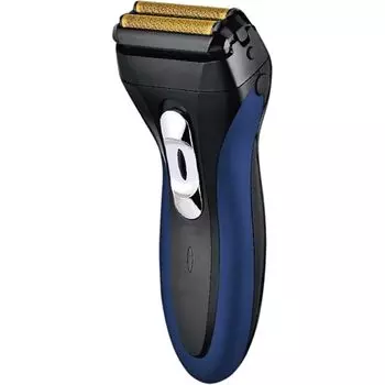 [Tokyo Deco] men s electric shaver 3 blades rechargeable shaving Washing with water blue Titanium mesh outer blade unique floating With replacement