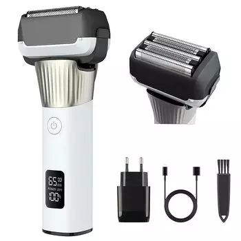 Tokyo Deco men s electric shaver 5 blades rechargeable Kiwa razor blade Washing with water white silver beard trimmer [Can also be used with