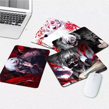 Tokyo Ghoul Anime INS Tide Маленький офисный студенческий игровой утолщенный коврик для письма Нескользящая подушка Коврик для мыши Коврик для мыши Игровые коврики No Lock Edge18x22cm