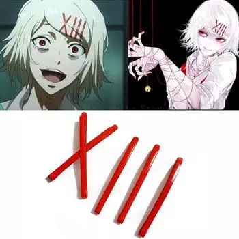 Tokyo Ghoul Juzo Suzuya Kagerou Project Tateyama Ayano красная заколка для волос 5 шт./лот ежедневные аксессуары головные уборы реквизит для косплея 5pcs красный