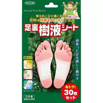 Tokyo Kikaku Hanbai TO-PLAN Foot Sap Sheet 30 листов Другое (проверьте замки, очистители языка и т. д.) Уход за кожей:Товары для комфорта. Для использования] Поместите печатную сторону