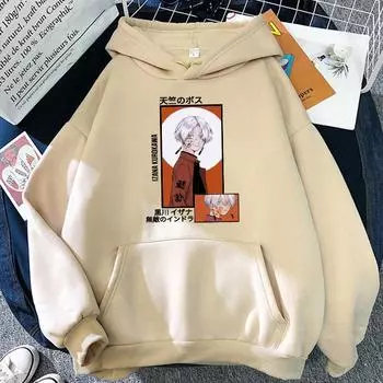 Tokyo Revengers Harajuku Аниме Толстовки Мужские Длинные Рукава Манга Мультфильм Изана Курокава Постеры Осень Зима Толстовки Толстовки и свитшоты Мужские S хаки