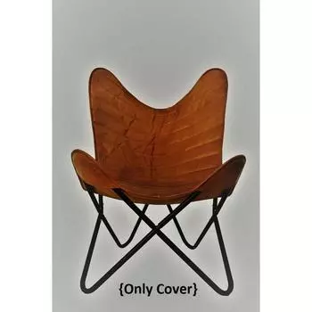 {Только чехол} Кожаное кресло-бабочка, домашняя мебель. КОЖАНОЕ КРЕСЛО-БАБОЧКА 29 x 24 x 36 in коричневый