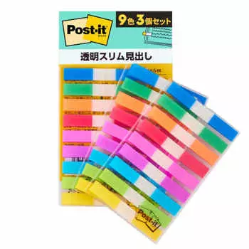 [только .co.jp] Набор из 3 самоклеящихся листочков Post-it 9 цветов по 20 листов каждый 680-3MSH