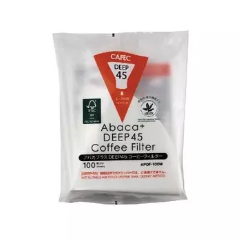 Только глубокая воронка Abaka Plus DEEP 45 Фильтр для кофе 100 штук Белый CAFEC СДЕЛАНО В ЯПОНИИ APDF-100W (на 3-7 чашек) (3 сумки) белый