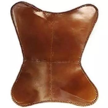 (ТОЛЬКО Обложка) Чехол для кресла ручной работы из кожи цвета загара Кожаное кресло-бабочка Домашний декор 36 x 34 x 29 in дубильная кора