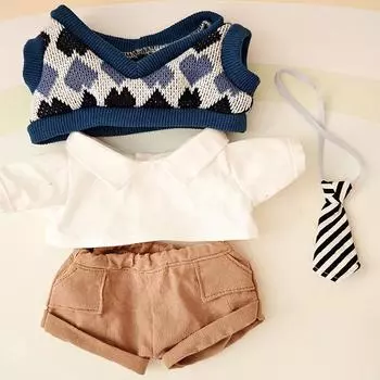 Только продажа одежды 37 см кукла Лабубу милая мини кукольная одежда повседневная одежда аксессуары для одежды для кукол в скрытой коробке подарки