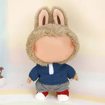 Только продажа одежды 37 см кукла Лабубу милая мини кукольная одежда повседневная одежда аксессуары для одежды для кукол в скрытой коробке подарки