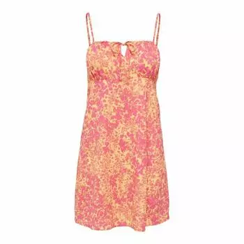 ТОЛЬКО женское короткое платье на шнурке с принтом