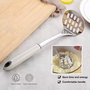 Толкатель для картофеля, современная термостойкая толкалка для картофеля пищевого качества, легко чистящаяся ручная дробилка для приготовления картофеля, дробилка для картофеля из нержавеющей стали
