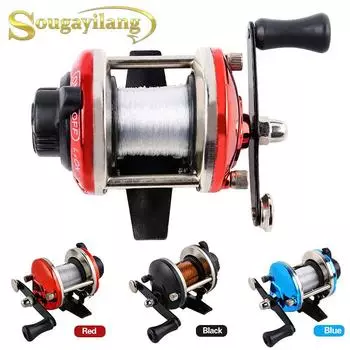 Толлинговые катушки для зимней рыбалки, леска, барабанное колесо, лайнер для ледяной рыбалки, инструменты для ловли карпа, окуня, рыбалка в помещении чёрный