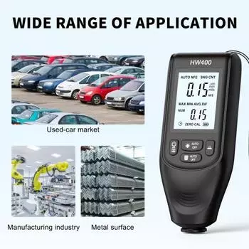Толщиномер, быстрый отклик, высокая точность, большой диапазон, питание от батареи FE/NFE, тестер толщины автомобильной лакокрасочной пленки, измерительный инструмент чёрный