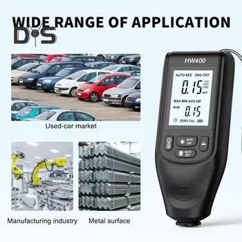 Толщиномер, быстрый отклик, высокая точность, большой диапазон, питание от батареи FE/NFE, тестер толщины автомобильной лакокрасочной пленки, измерительный инструмент чёрный