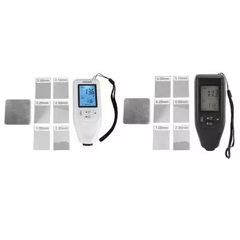 Толщиномер лакокрасочного покрытия 02000 мкм 3 единицы FE NFE автоматический датчик цифровой толщиномер покрытия White