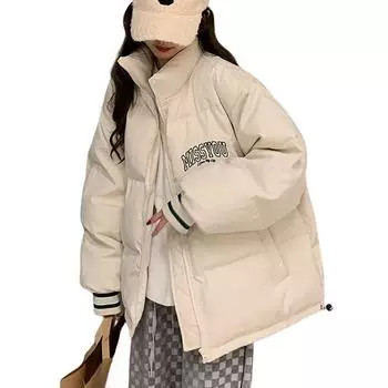 Толстая бейсбольная стеганая куртка Design Sense Niche Легкая и тонкая короткая куртка Parker Пуховая куртка XL белый