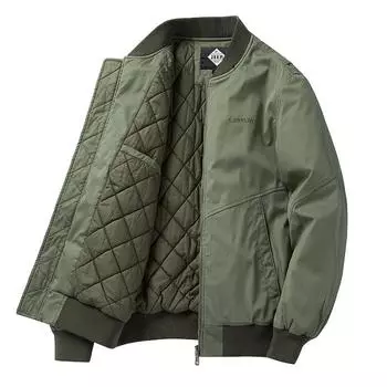 Толстая хлопковая куртка-бомбер, мужская осенне-зимняя свободная бейсбольная куртка большого размера, куртка с подкладкой из хлопка, утолщенная хлопковая куртка M