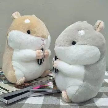 Толстая кукла хомяка с семенами дыни, подушка для хомяка, имитация куклы хомяка, плюшевая игрушка, сидящая белка, Рождественский подарок 23cm синий