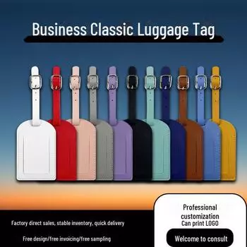 Толстая обложка для посадочного талона из искусственной кожи с сумкой и бесплатной багажной биркой vertical flip темно-синий