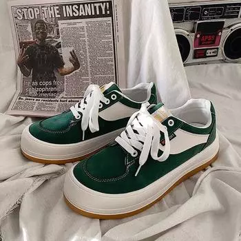 Толстая платформа, подходящая к нейтральной обуви, весна-осень, корейская версия, трендовая обувь для досок, повседневная обувь для студентов, обувь для пар 37