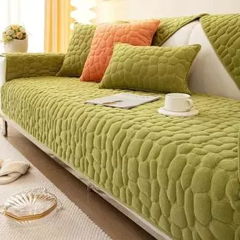 Толстая плюшевая подушка для дивана Goose Soft Stone Sofas Towel Universal Corner Nonslip 3Seat Soft Couch Pillow Cover Living Room Mat 70x70cm 1pcs