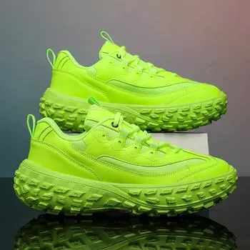 Толстая подошва, модная, удобная, нескользящая, повседневная, мужская обувь, осенние, новые, мужские кроссовки, дышащая, однотонная обувь 39 бежевый