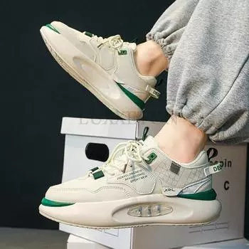 Толстая подошва с круглым носком, сетчатая, дышащая, низкая посадка, воздушная подушка, спортивная обувь, удобная, повседневная, модная и универсальная обувь для сноуборда 39