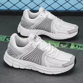 Толстая подошва с круглым носком, сетчатые, дышащие, легкие, удобные, повседневные, для активного отдыха, туризма, альпинизма, спорта 39 серый