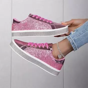 Толстая подошва с пайетками, модные кроссовки для скейтбординга, повседневная спортивная обувь на платформе, дышащие легкие кроссовки на плоской подошве, вулканизированная обувь 36 золотой