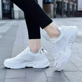 Толстая подошва толстый каблук женские кроссовки 46 размер вулканизированные оригинальные баскетбольные туфли спортивная классика новая коллекция 4.5