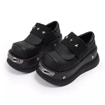 Толстая подошва увеличенная большая головка Маффин Ботт туфли крутые панк маленькие повседневные туфли-лодочки женские 35