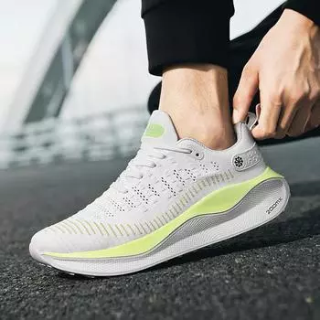 Толстая подошва увеличивает спортивную обувь для мужчин, гонки, марафона, профессиональных легких дышащих кроссовок с амортизацией 43