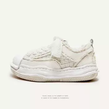 Толстая подошва, увеличивающая рост, обувь для досок, пара обуви 35 белый