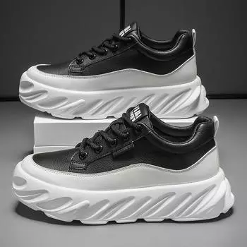 Толстая подошва, увеличивающая высоту, мужская повседневная обувь, модные трендовые кроссовки, низкие нескользящие кроссовки для бега, удобные кроссовки для мужчин 39