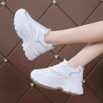 Толстая подошва женская обувь осень новый стиль пожилая обувь миниатюрная сетка дышащий универсальный резиновый верхний материал 35