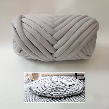 Толстая шерстяная пряжа, объемная, гигантская, моющаяся, своими руками, для подлокотника, кровати для домашних животных и ограждения темно-синий