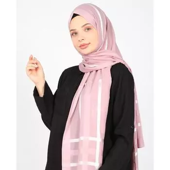 Толстая шифоновая шаль в полоску Miray Dried Rose