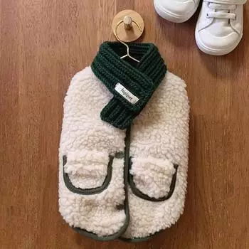 Толстая теплая одежда для собак, зимняя куртка для собак и кошек, подарочный шарф, хлопковое плюшевое пальто для щенка, Ropa Perro, одежда для французского бульдога и кошки S