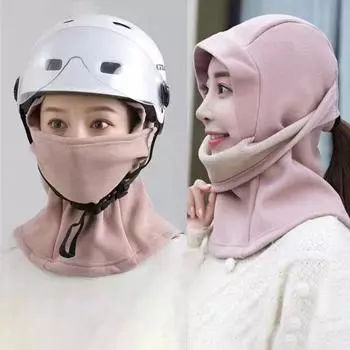 Толстая теплая шапка-ушанка для катания на лыжах, многофункциональная полнолицевая маска, простая зимняя шапка для шеи style 4