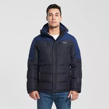 Толстая теплая зимняя мужская куртка с хлопковой подкладкой и парка с капюшоном в стиле пэчворк M красный