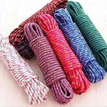 Толстая веревка для сушки белья балконная нейлоновая нескользящая ветрозащитная веревка для сушки одежды уличная веревка для сушки белья 10 метров 10 метров Economy #C067P#/10pcs