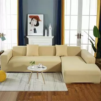 Толстая защита для дивана, жаккардовые однотонные чехлы для дивана с принтом для гостиной, чехол для дивана, угловой чехол для дивана, L-образная форма 1seat (90-140cm)