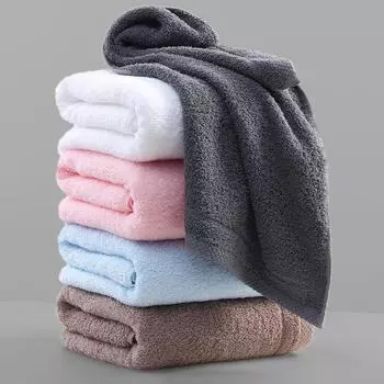 Толстое банное полотенце из чистого хлопка, впитывающее домашнее гостиничное полотенце из микрофибры, быстросохнущее, очищающее, полотенце для душа, для волос, ванная комната, семейное полотенце для лица, чесаный хлопок белый