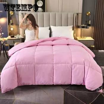 Толстое и теплое пуховое одеяло, однотонное высококачественное одеяло из гусиного пуха, большое постельное белье 200*230cm3kg