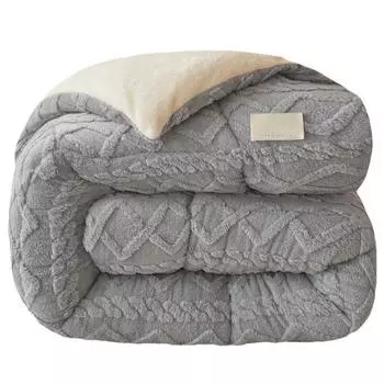 Толстое и теплое зимнее одеяло из бархата Тафу 150x200cm2kg яблочный зеленый